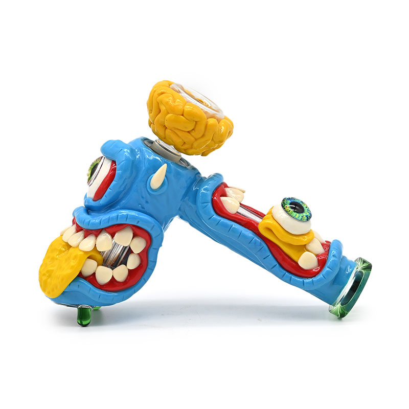 glass hammer bong water pipe 6 Arm perc glass percolator bubbler water pipe handle smoking pipes mini water bong with 14mm oil burner pipe