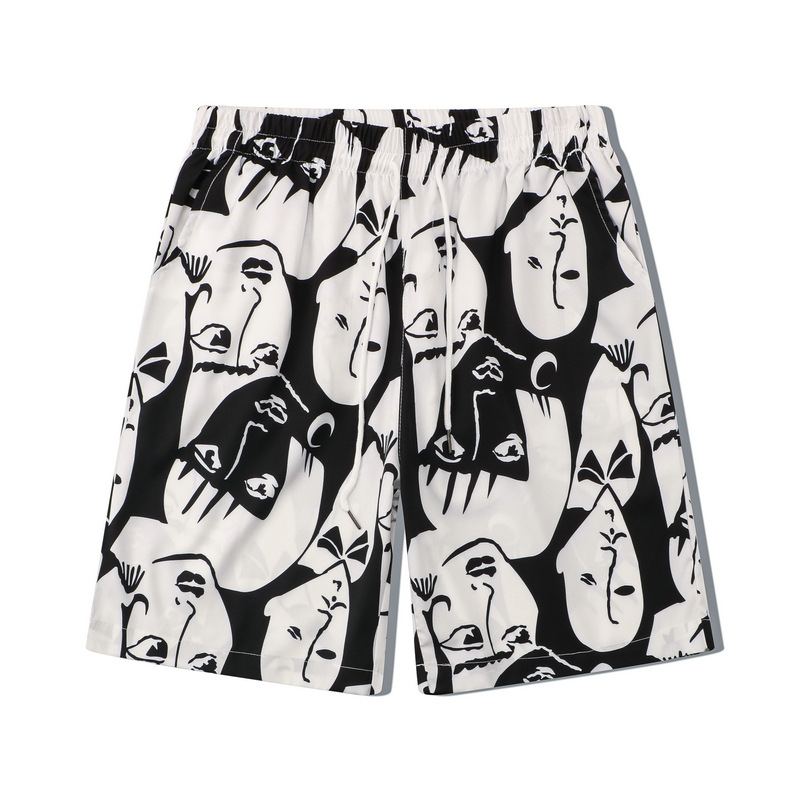 American Men Spring Thin Graphic Printing Lapel Shirts Suit Short Hawaii Beach Shorts Two Pieces Sets Man Outfits