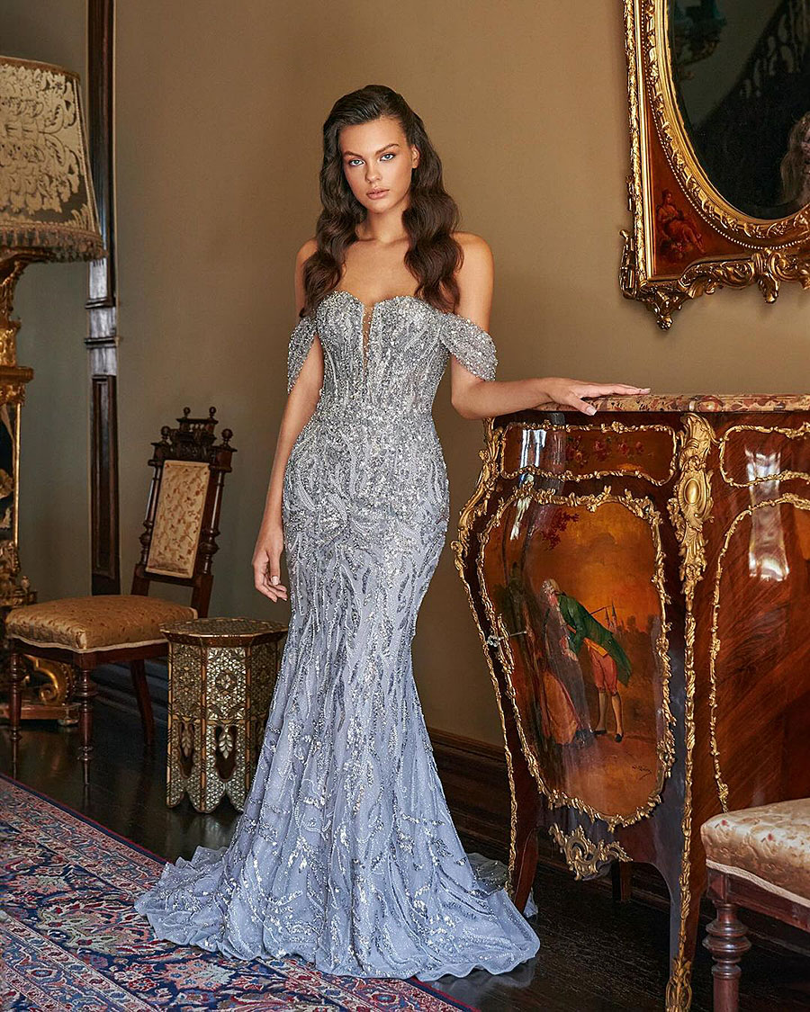Mermaid Wedding Dresses Beaded Off Shoulder Elegant Applique Bridal Gowns With Detachable Trian 326 322 6660311