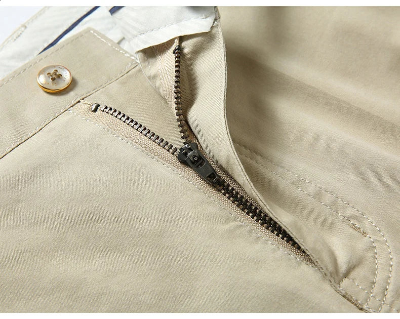 Mens Spring Summer Thin Suit Pants Middle-aged Cotton Slacks High Waist Straight Loose Solid Business Casual Father Dad Pants 240305