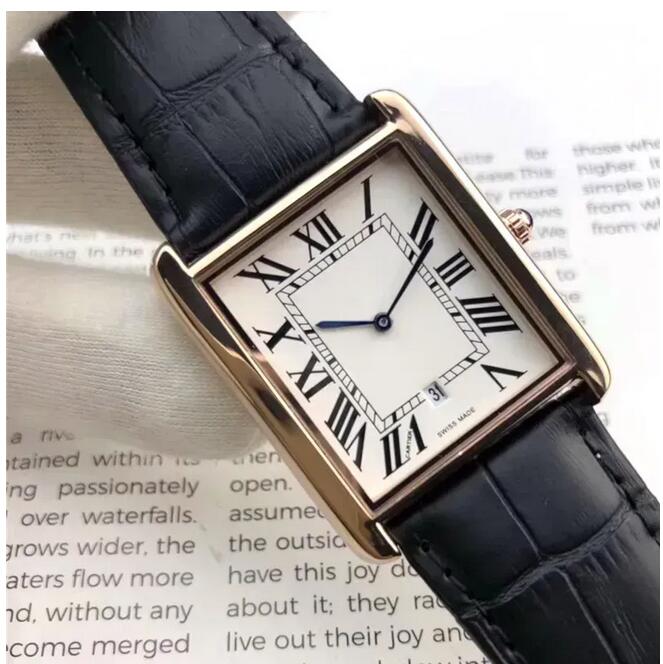 Women Men And Watches High Quality Luxury Tankity Watch For Womens Dress Business Watch Quartz Movement Leather Strap Waterproof Deisgner Watches 001