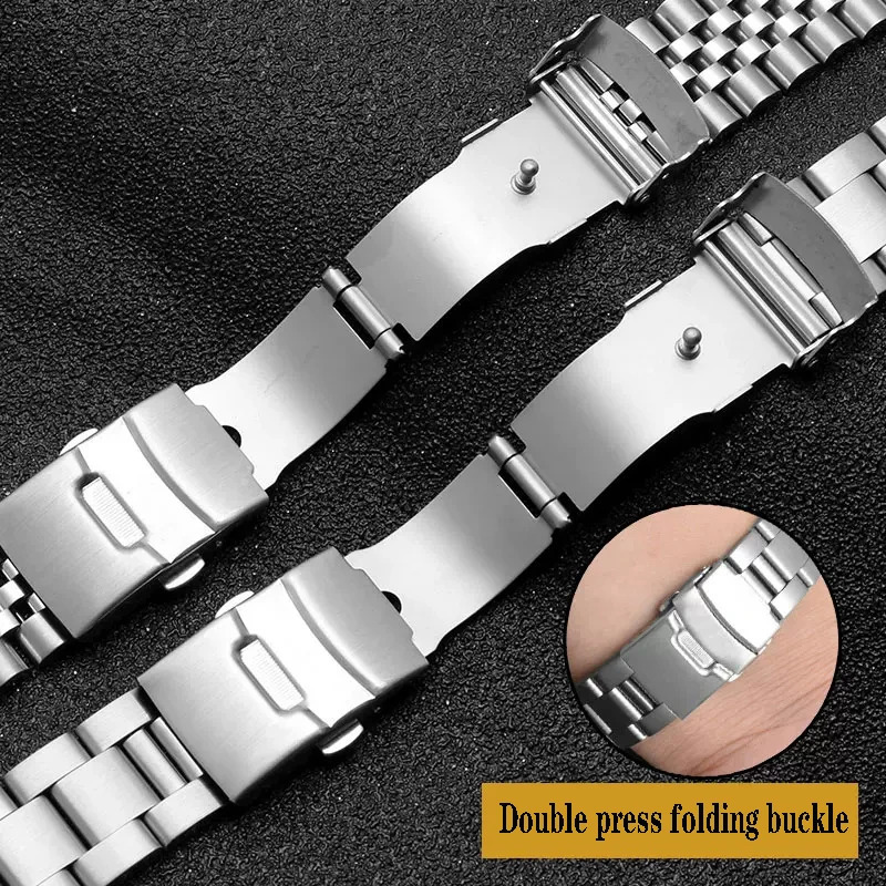 22mm Diving Steel Metal Strap For Casio Duro Mdv1071A MDV1061A Watch Wristband Bracelet Watchband Replacement Parts 3 Styles 240311
