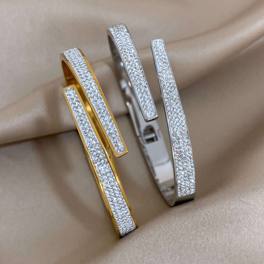 Stainless Steel Bracelet Bangle for Women Rolling Beads Bow Knot Heart Chain Bracelets Zircon Stackable Layered Jewelry