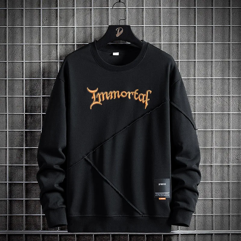 Men Sweatshirts Oversized 6XL 7XL 8XL Plus Size Hoodies Cotton Fashion Long Sleeve Streetwear Sportswear Male ONeck Pullovers 240312