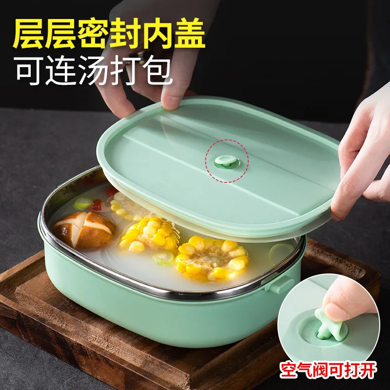 Big Capacity Food Lunch Box with Thermal Bag 2 3 Layer Stainless Steel Thermos Food Lunch Container Leakproof Bento Box Lunchbox 240304