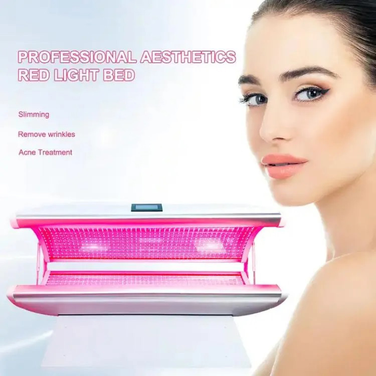 OEM/ODM Near Infrared LED Red Light Therapy 660nm 850nm Pain Treatment Rehabilitation Photobiodmodulation Bed 3500 Pcs Leds Wrinkles Acne Removal Caps