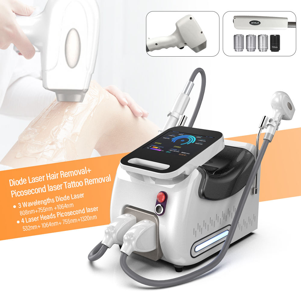 2 in 1 pico laser tattoo removal machines 808 1064 755nm diode laser hair removal machine