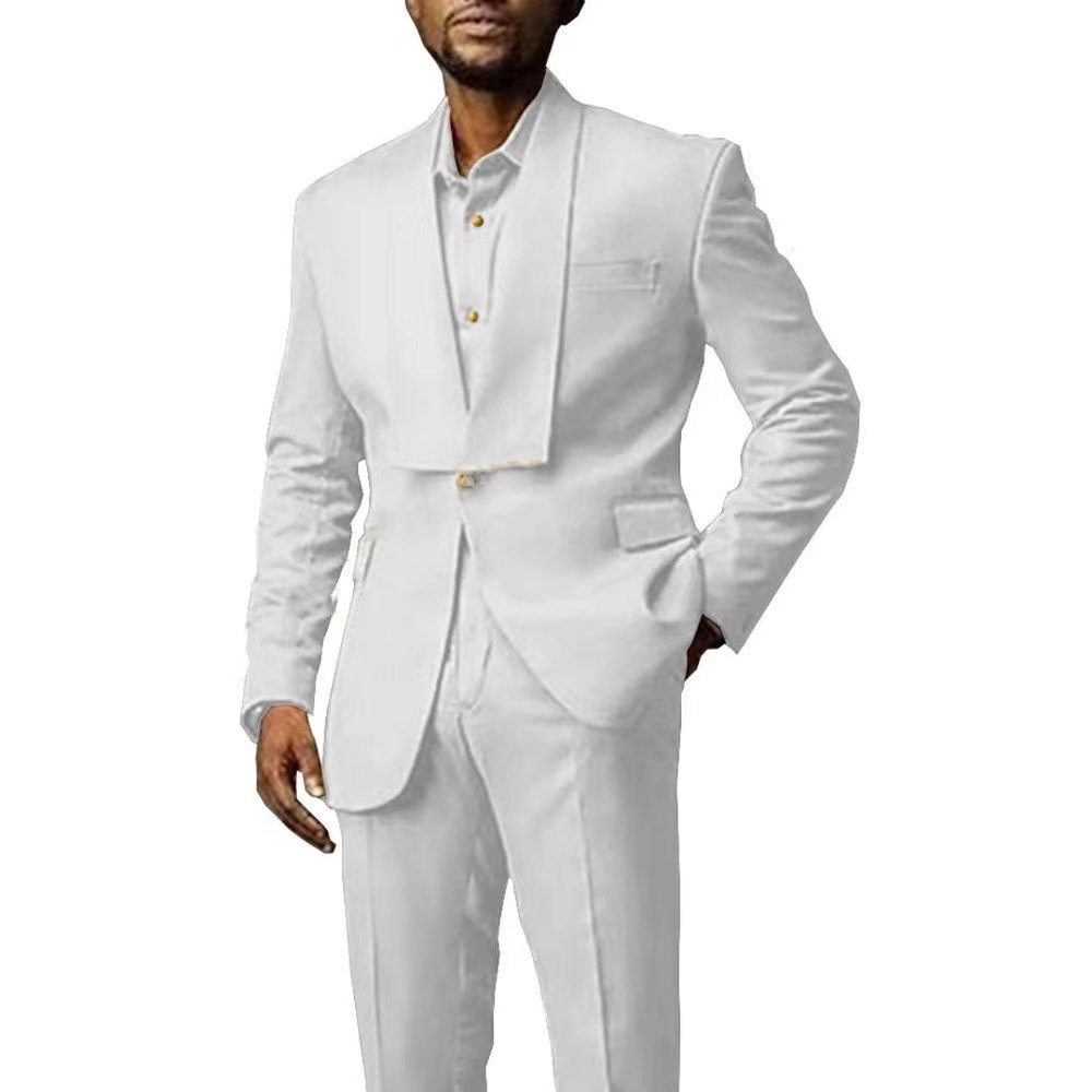 Men's Suits Blazers 2024 Slim Fit Wedding Suit For Men 2 Pieces Gold Fashion Business Elegant Italian Style Tailcoat BlazerPants Costume Homme 2