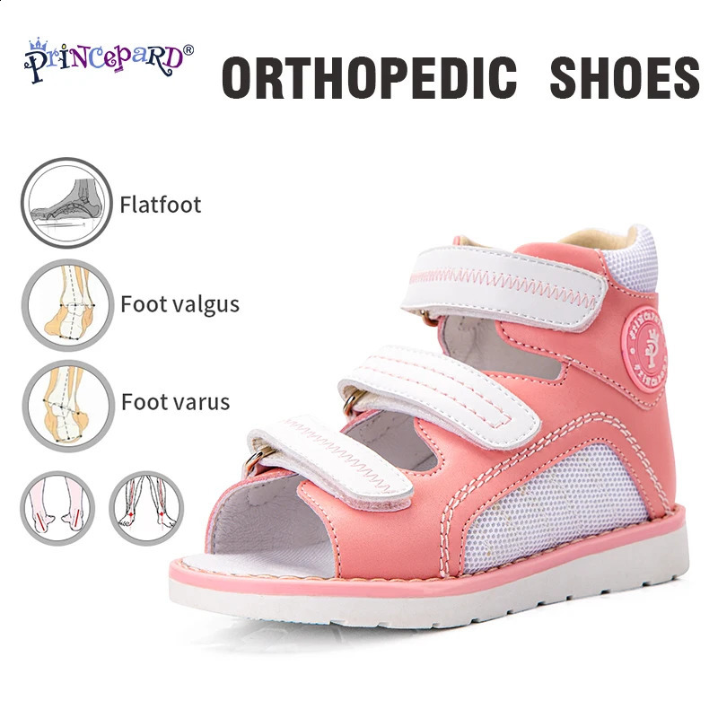 Princepard Orthopedic Kids Sandals for Boys Girls Summer Open Toe Corrective Arch Support Shoes Babies First Walk Thomas Sole 240313