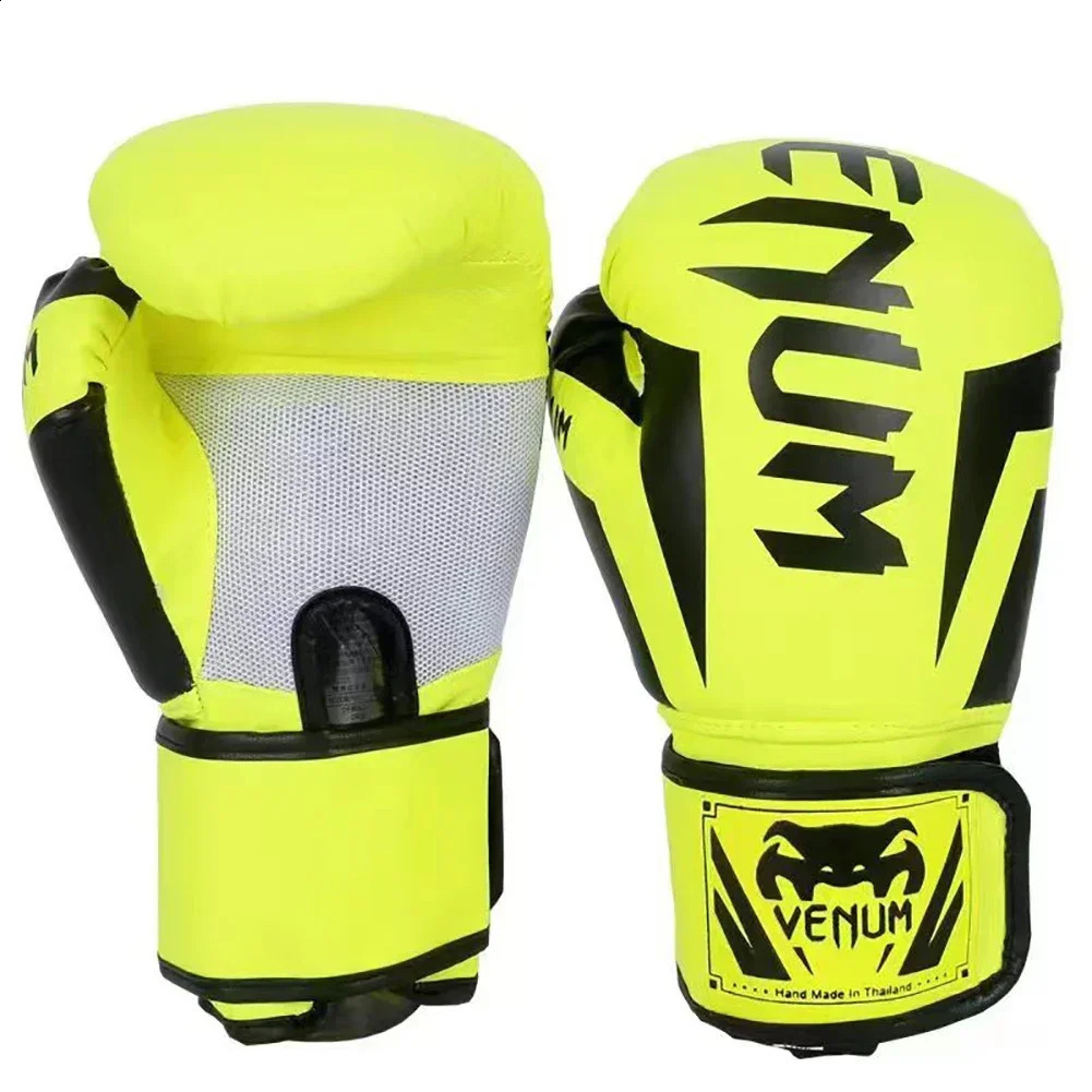 Muay Thai Competition Glove PU Leather Sponge Boxing Training Mitts Professional Breathable for Kids Children 240318