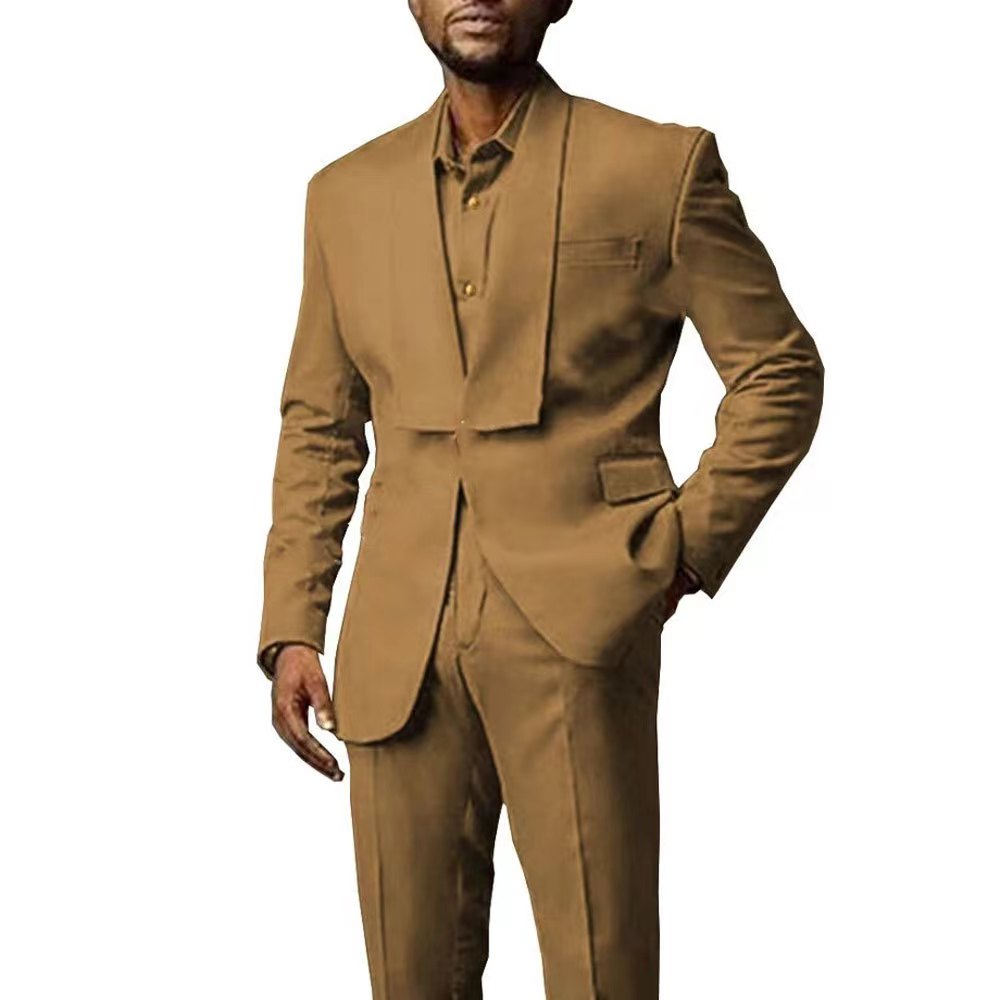 Men's Suits Blazers 2024 Slim Fit Wedding Suit For Men 2 Pieces Gold Fashion Business Elegant Italian Style Tailcoat BlazerPants Costume Homme 2