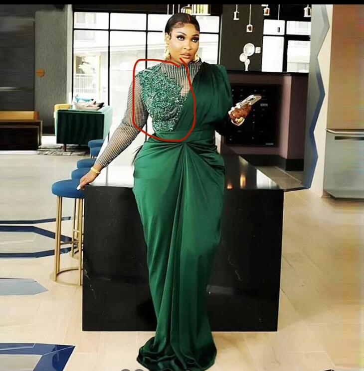 Ebi Aso Green Sheath Prom Dress Lace Beaded Evening Formal Party Second Reception Th Birthday Engagement Gowns Dresses Robe De Soiree Zj