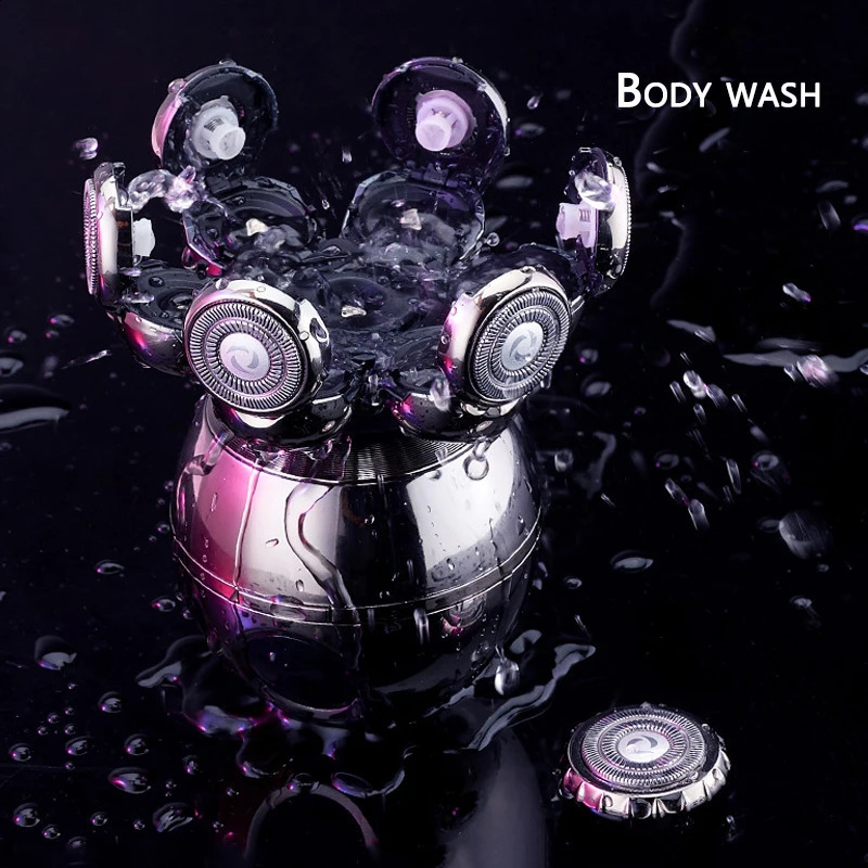 Pro Wet Dry Electric Shaver For Men Beard Hair Trimmer Face Electric Razor Rechargeable Bald Head Shaving Machine LCD Display 240313