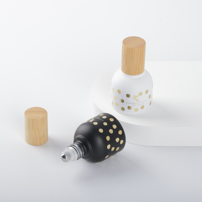 10ml Portable Essential Oil Bottle Morandi Glass Refillable Perfume Bottle Travel Roll On Essential Oil Roller Bottle