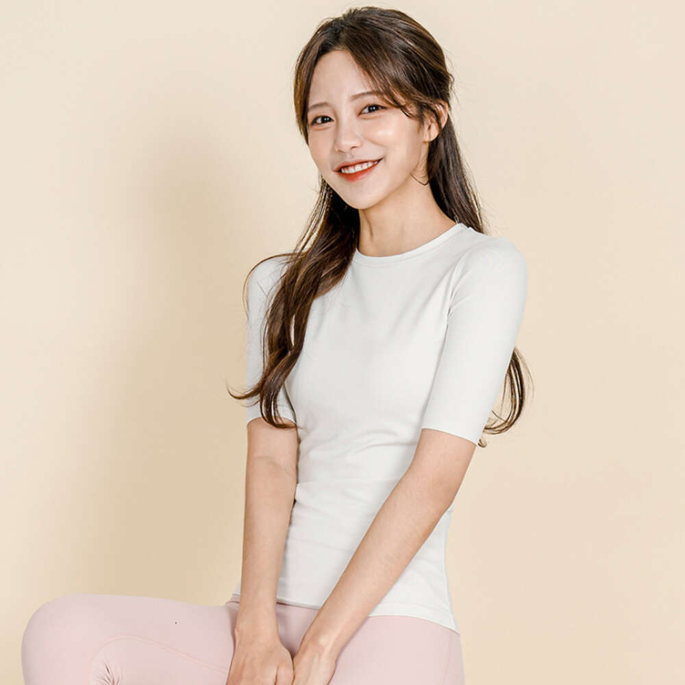 Women's Sleeved Round Neck Sports T-shirt, Running Fitness Top, Slim Fit, Breathable Yoga Short Sleeves