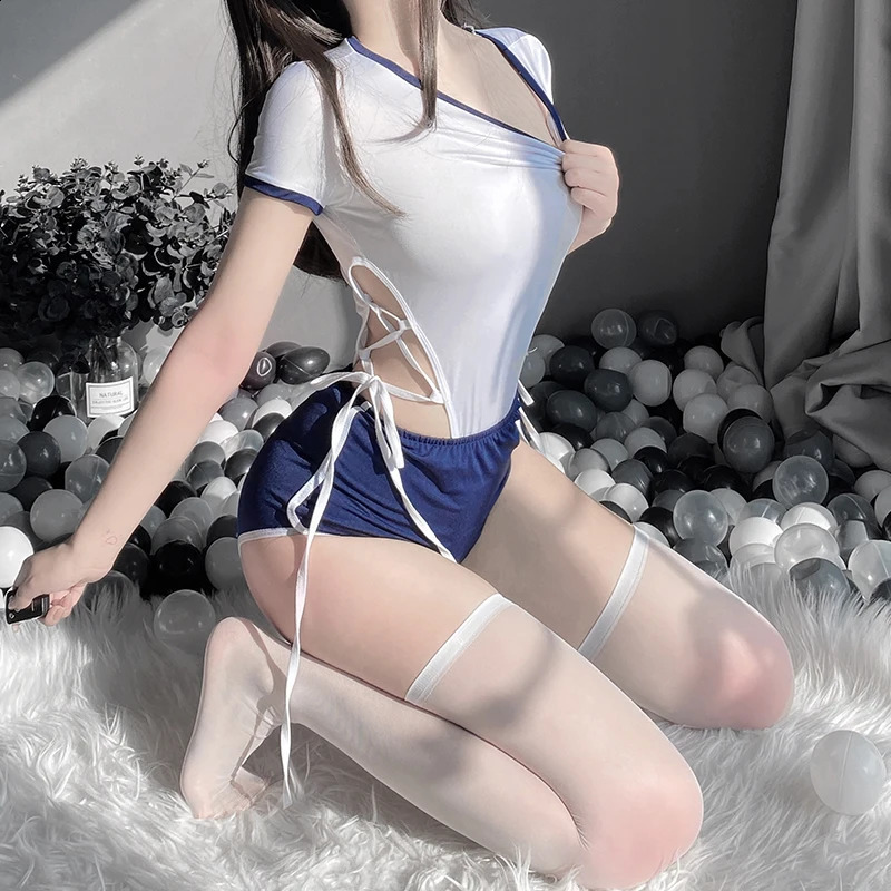 Sexy School Uniform Japanese Style Underwear Lingerie Cosplay Costume Porn Swimsuit Anime Girl Bodysuit Sex Suit 240307