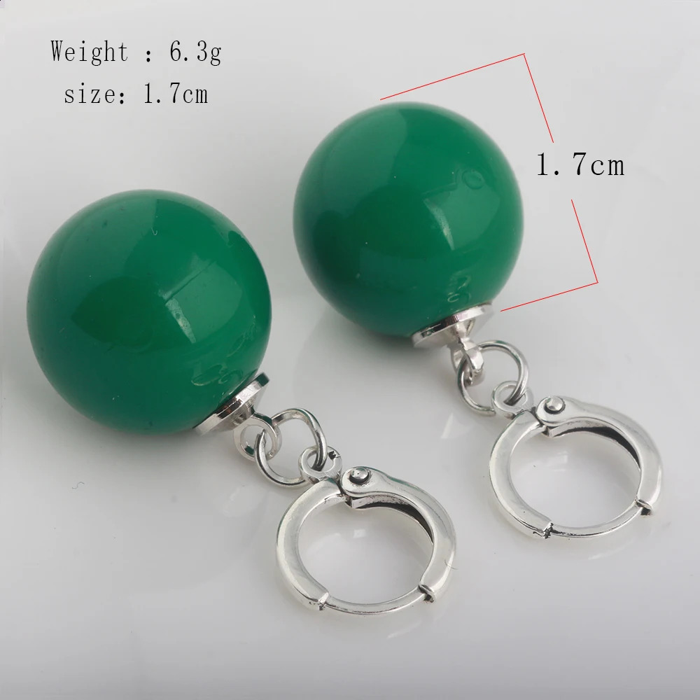 SG 20Pcs/Lot Z Potara Cosplay Charm Earrings Yellow And Green Round Women Girls Eardrop Earrings Jewelry 240311