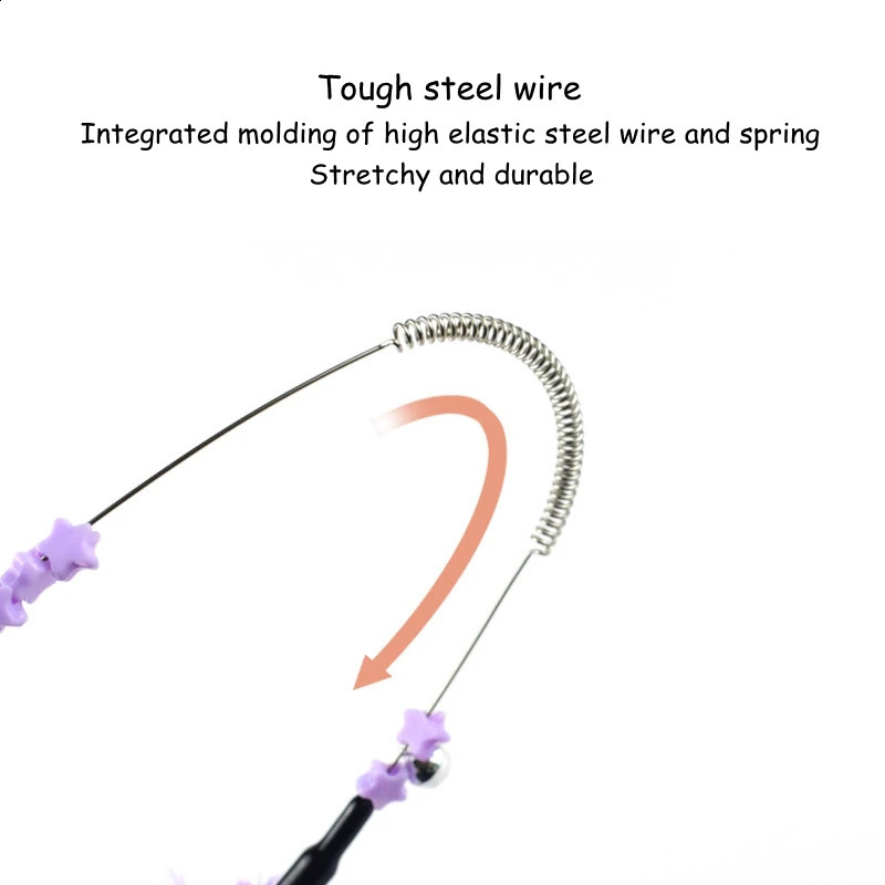 5-50pcs Funny Kitten Cat Teaser Interactive Toy Rod with Bell Feather Toys For Pet Cats Stick Wire Chaser Wand Toy Random Color 240315