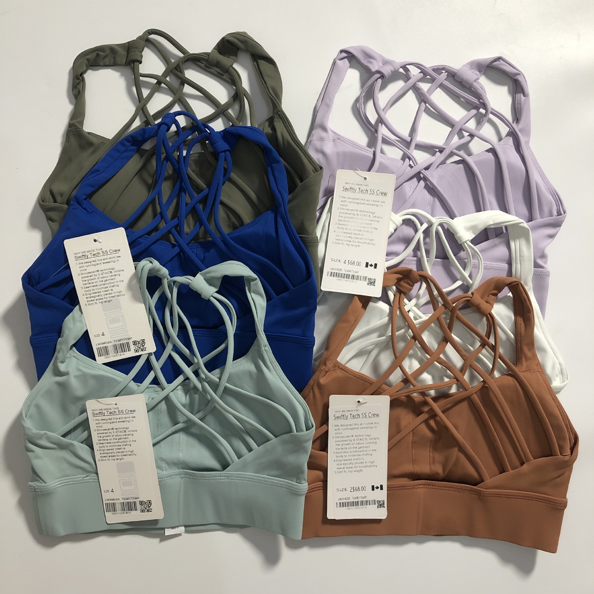 luluulemont yoga bra Cross Straps Bra Gym Fiess Beauty Back Bras Sexy Wear Women Push Up Padded Yoga Dance Sports Running Workout Tops Wireless Athletic Brassiere