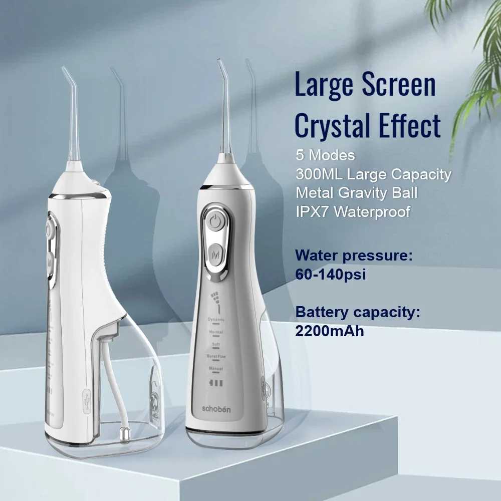 Oral Irrigators Lism oral irrigator dental scale 5-speed adjustable sink portable dental water jet 350ML IPX6 waterproof dental cleaner J0420