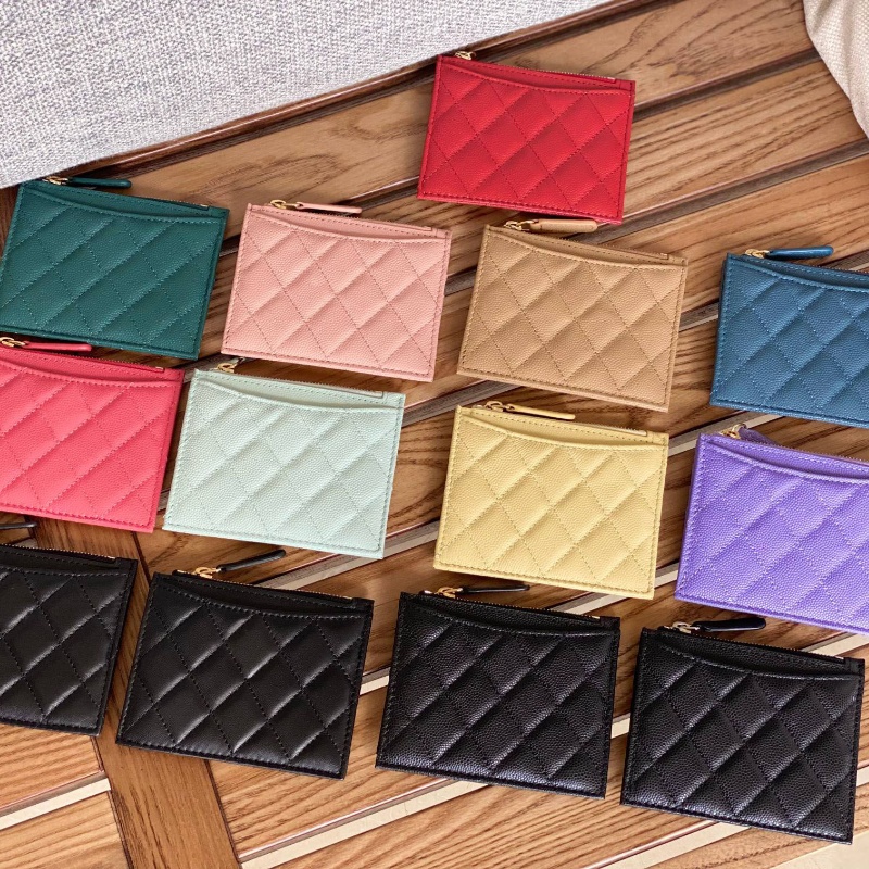 Women's Leather Wallet 10A Designer Clip Wallet Soft Women's Zipper Card Pocket Coin Wallet Fashion Clip Coin Wallet 131