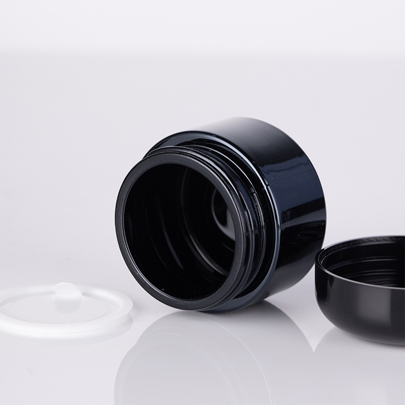 20/30/50g black cosmetics Glass jar, small container with lid, glass jar container, ointment, cosmetics bottle