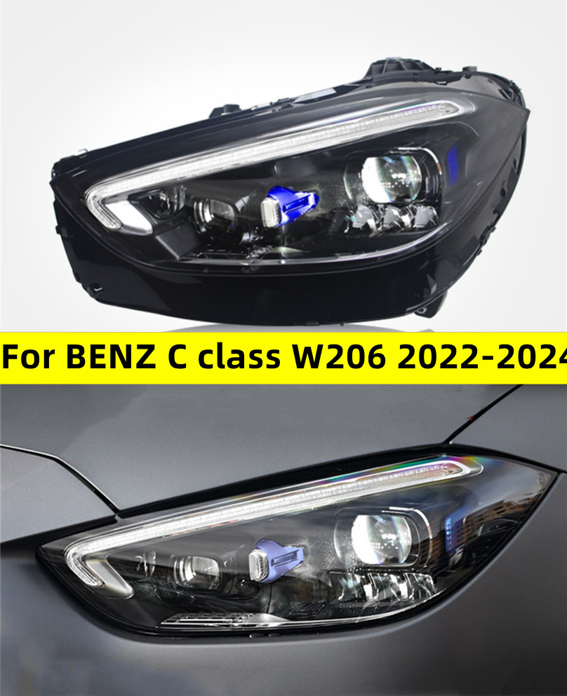 Headlight All LED For BENZ C Class W206 20 22-2024 LED Daytime Light High Configuration Signal Headlights Assembly