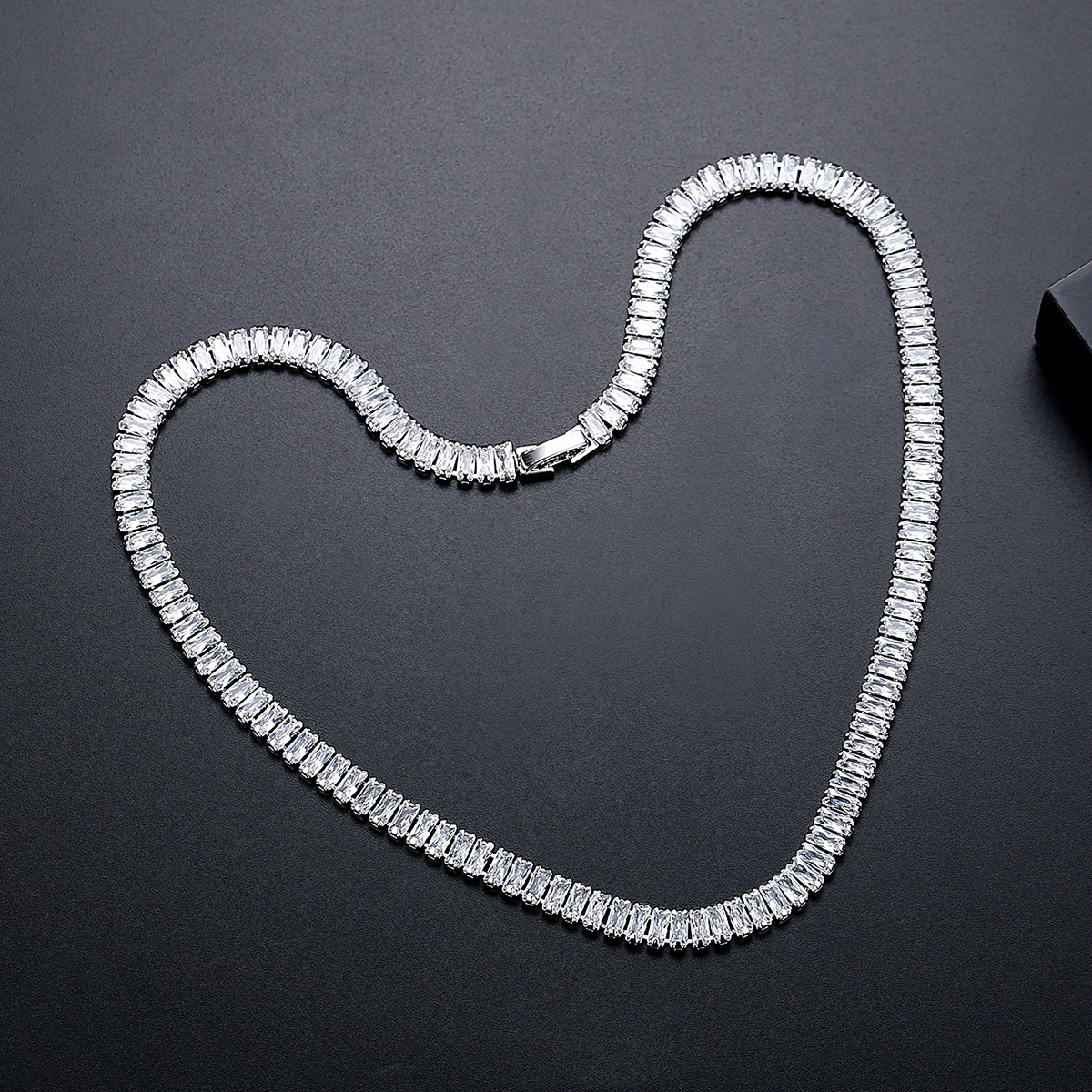 Women Men Necklace 6mm Tennis Dia Iced Out Bg Zircon Moissanite Stone Necklaces Choker Collar Hip Hop Jewelry