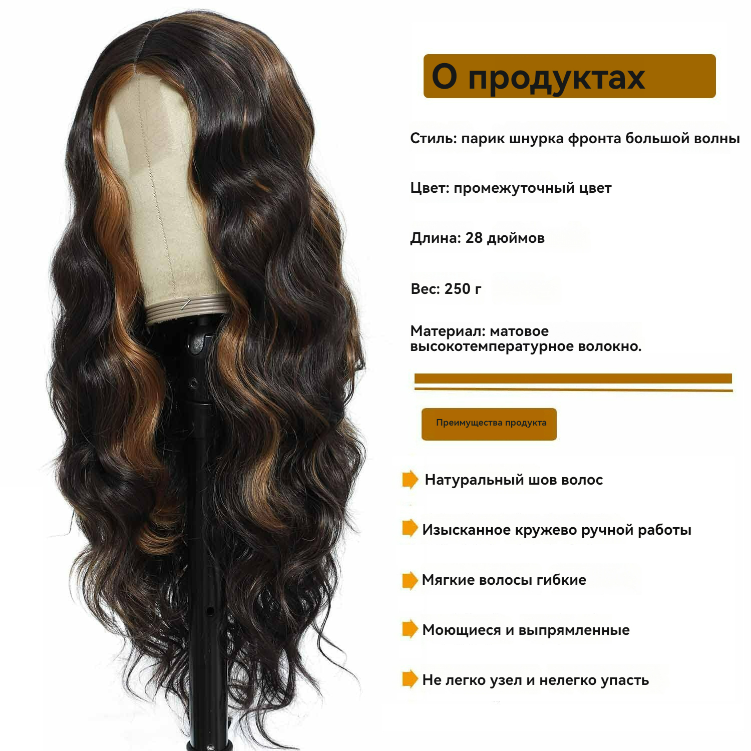 Long Deep Wave Full Lace Front Wigs Human Hair Curly 10 Styles Female Synthetic Natural Hair Lace Wigs Fast Delivery