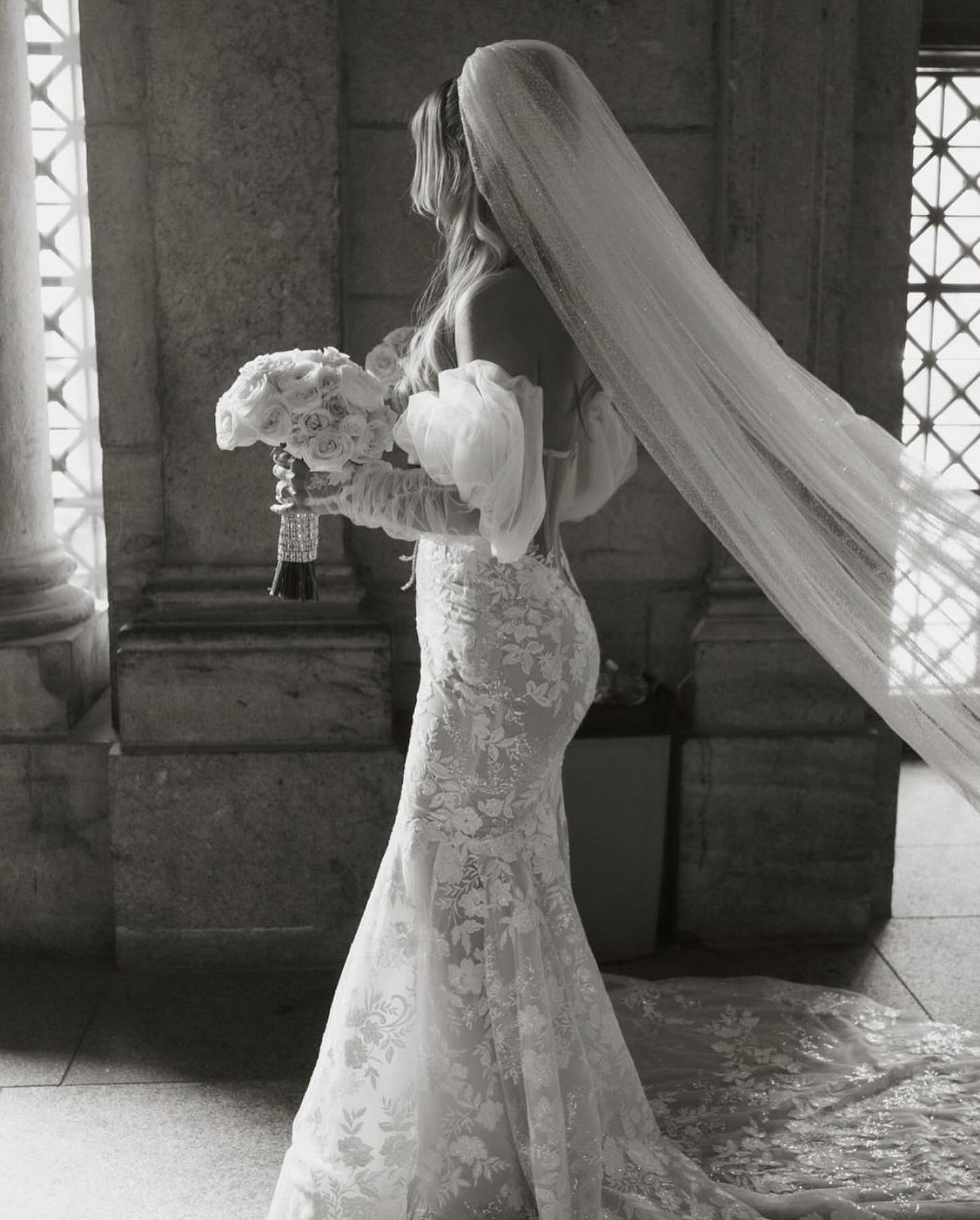 Dress Berta Mermaid For Bride Strapless Puffy Sleeves Fulllace Boho Wedding Dresses Bridal Gowns Sweep Train Illusion Backless Robe De Mariage es