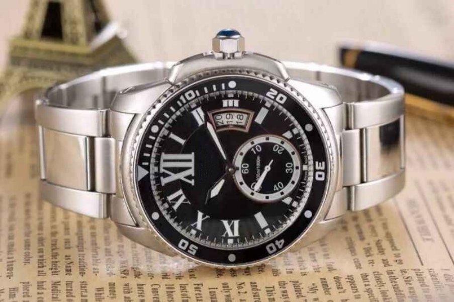 Hot Sale Male watch automatic watches stainless steel watchcase metal band white face wristwatch 102