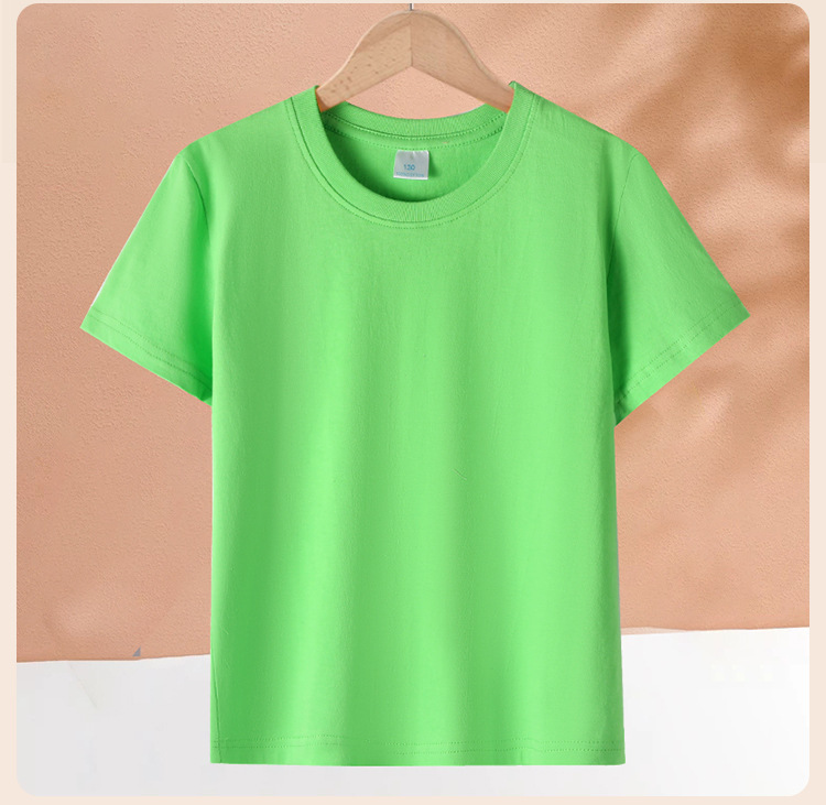 Children's T-shirt 100% Polyester Kids Shirt for sublimation Printing Blank 180 GSM Toddlers Youth T-shirt Plain Pastel Color T Shirt
