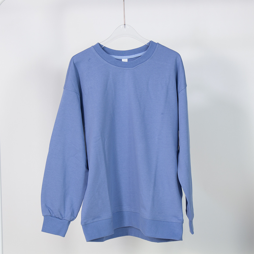 Loose Oversized Round Neck Sweater Classic Fashion Hoodies Women Sport Fitness Long Sleeve Top Workout Gym Clothes Running T-shirts Outdoor Leisure Sp