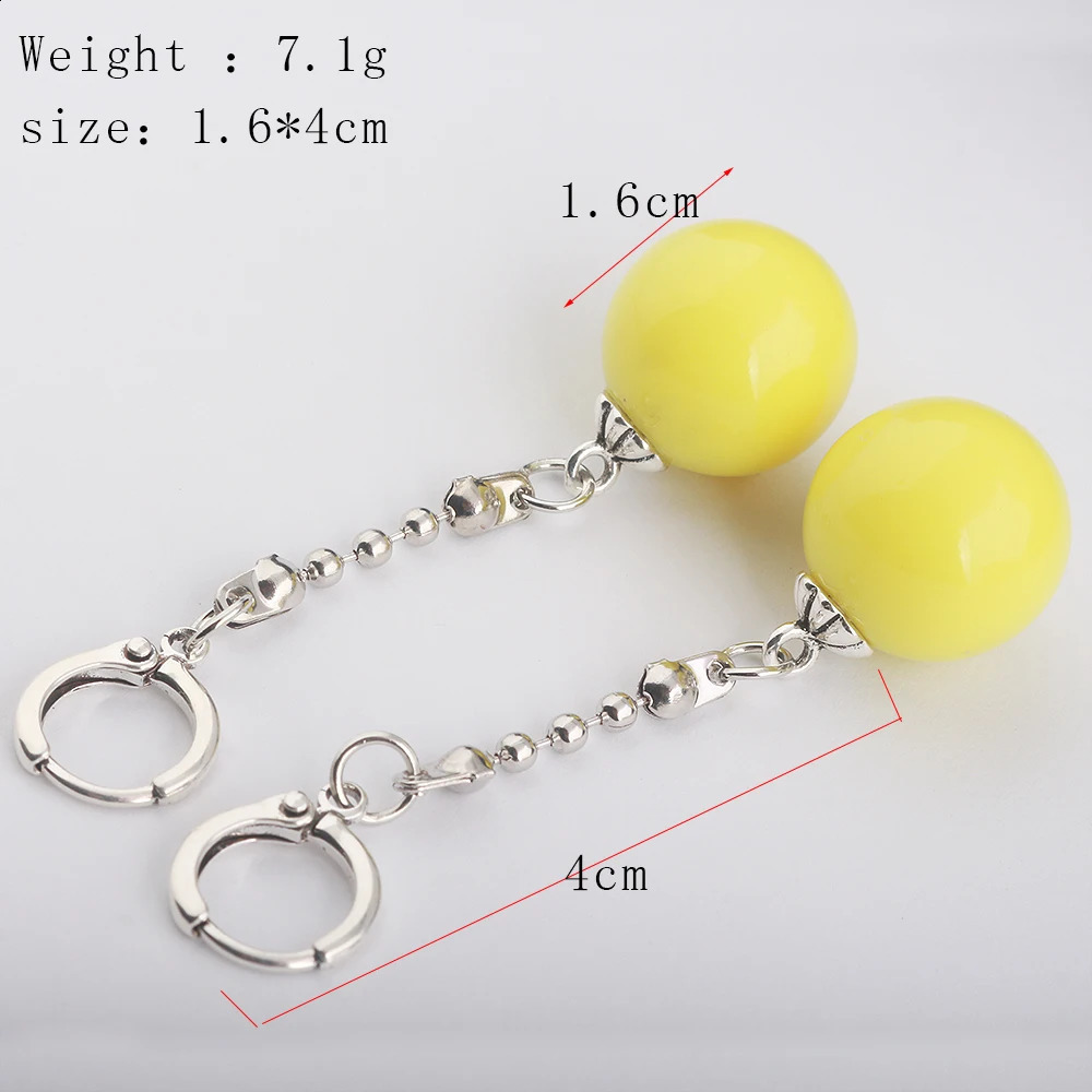 SG 20Pcs/Lot Z Potara Cosplay Charm Earrings Yellow And Green Round Women Girls Eardrop Earrings Jewelry 240311