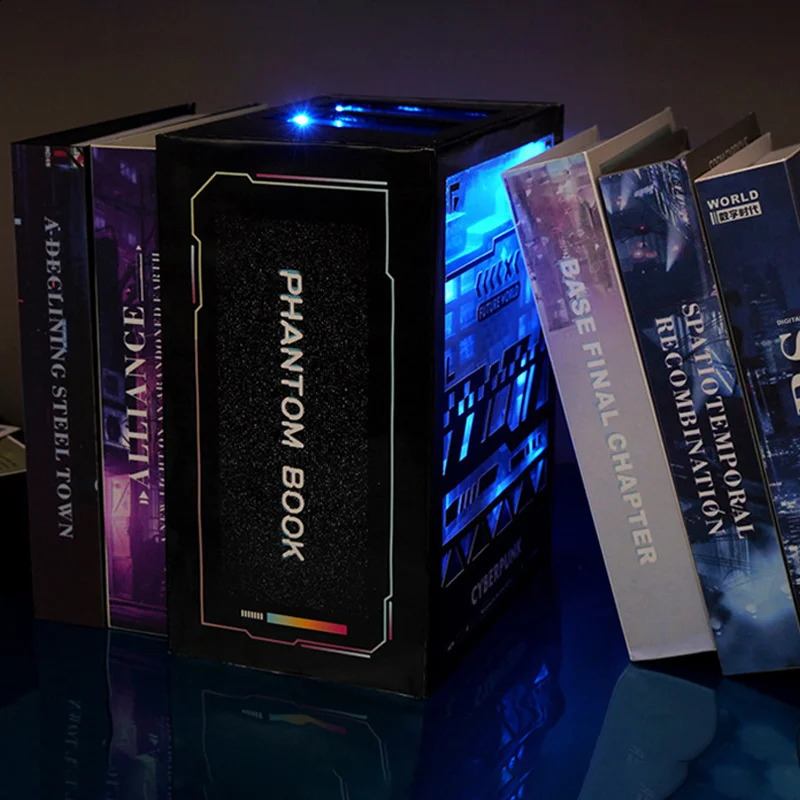 Creative DIY Wooden Book Corner Rack Insert Miniature Kit Model Future World Bookshelf Home Decoration Adult Handmade Gift 240308