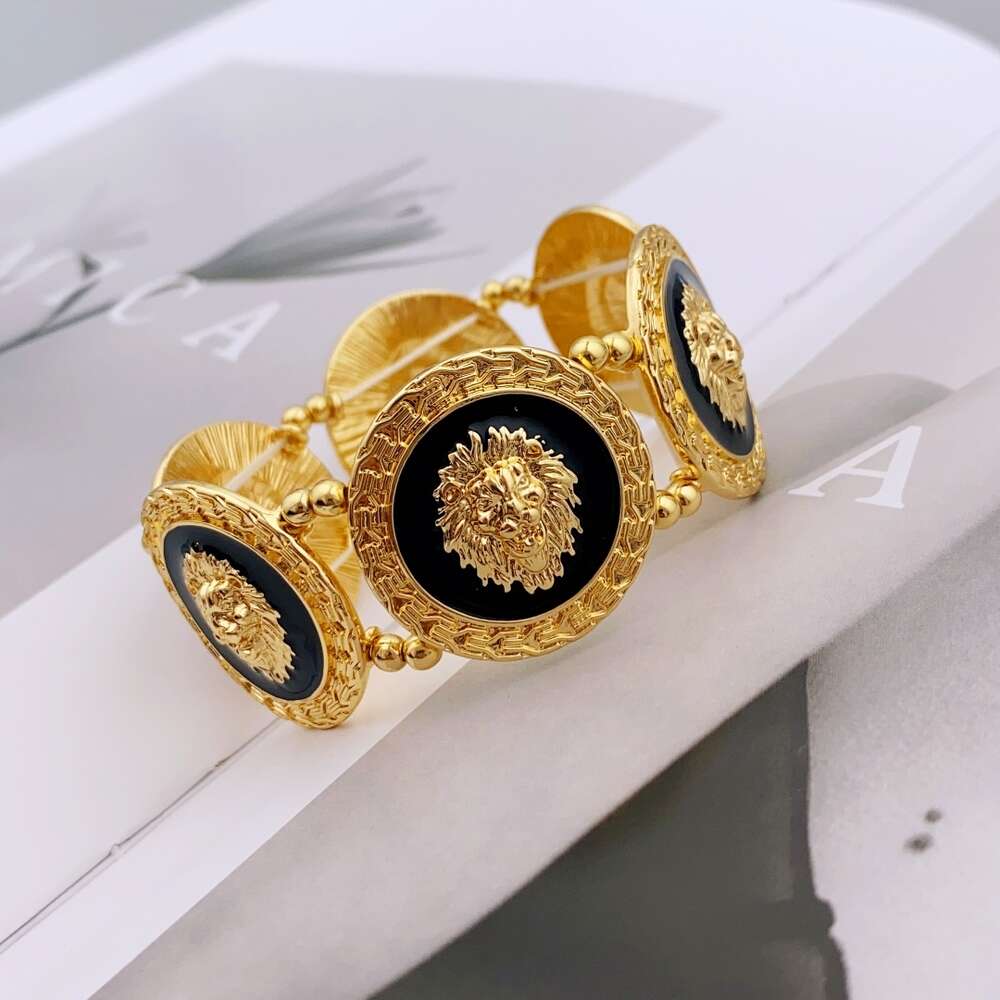 Unique Lion Head Braided Bracelet Men and Women, Made of High-quality Alloy Bangles for Women