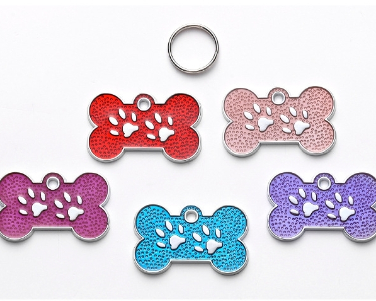 Personalized Tags Shiny Steel Free Engraving Kitten Puppy Anti-lost Collars Tag for Dog Cat Nameplate Pet Accessoires Bone Shape Pendant