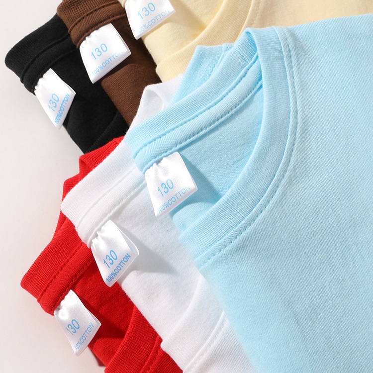 Children's T-shirt 100% Polyester Kids Shirt for sublimation Printing Blank 180 GSM Toddlers Youth T-shirt Plain Pastel Color T Shirt