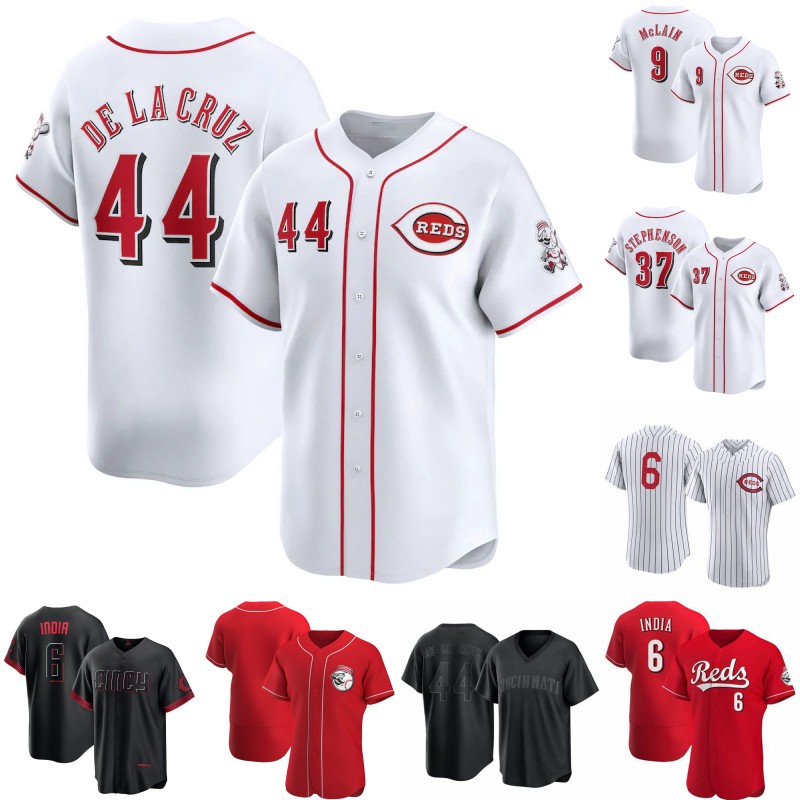 44 Elly De La Cruz Reds Jersey Will Benson Matt McLain Spencer Steer Andrew Abbott Luke Maile Tyler Stephenson Jonathan India Noelvi Marte TJ Friedl Jake Fraley Jersey