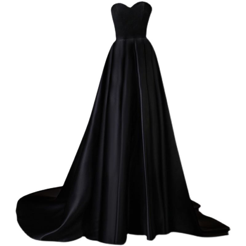 Black Long Prom Pageant Dress 2024 Sweetheart Sleeveless Top Velvet Lace Up A-line Women Formal Prom Birthday Gown Robe De Soiree