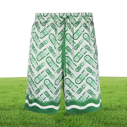 22SS Casabblannca Green Shade Pineapple Shirts Tee Shorts Suits Man Women Fashion Summer Beach Vacation Hawaii Tshirts Short Pant