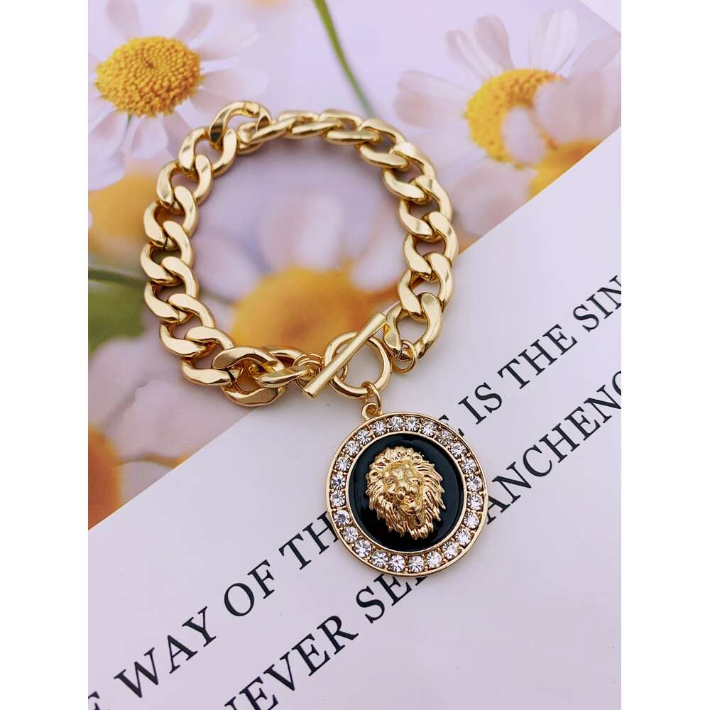 Unique Lion Head Braided Bracelet Men and Women, Made of High-quality Alloy Bangles for Women