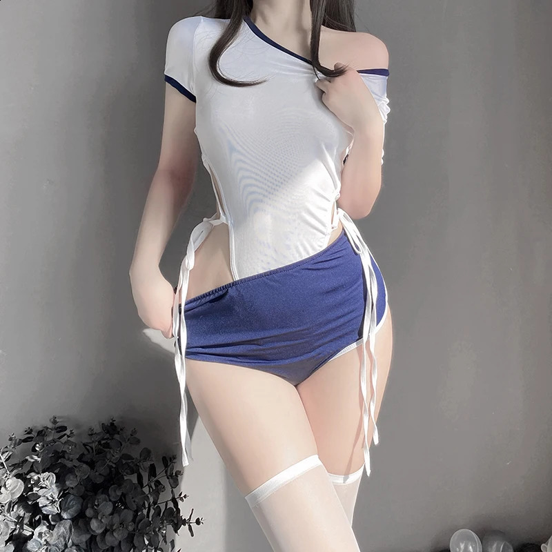Sexy School Uniform Japanese Style Underwear Lingerie Cosplay Costume Porn Swimsuit Anime Girl Bodysuit Sex Suit 240307