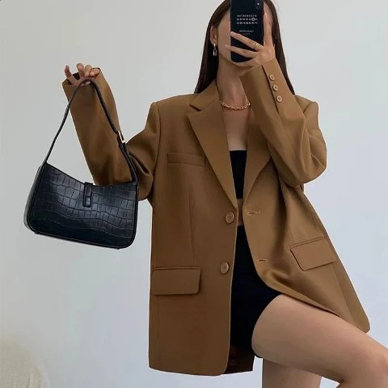 MEXZT Elegant Black Blazers Women Streetwear Simple Suit Jackets Office Lady Basic Coat Korean Fashion Business Wear Outerwear 240306