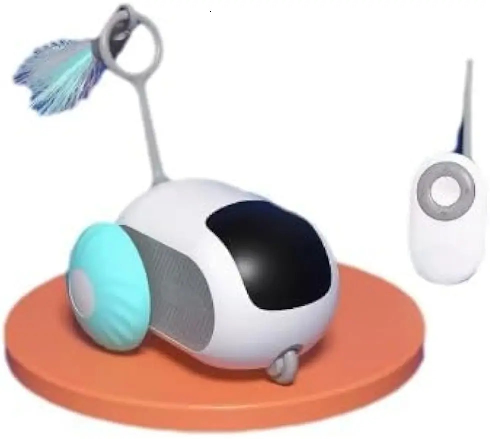 ATUBAN Interactive Gravitational Running and cat teasersKeep Cats HappyGravity Sports car Cat Teaser Stick Cat Toys 240315
