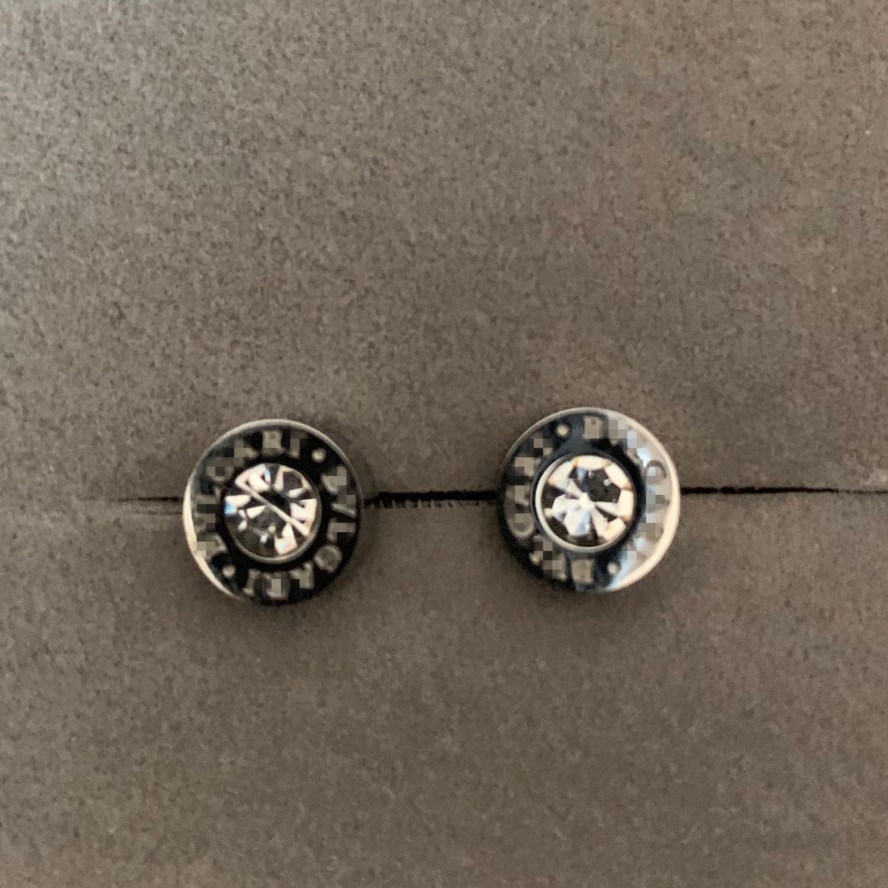 Original brand 316L Stainless Steel small AAA diamond letter solid B stud Earring 18k rose Gold Silver studs Earrings Women men boy girl Party Jewelry birthday gift