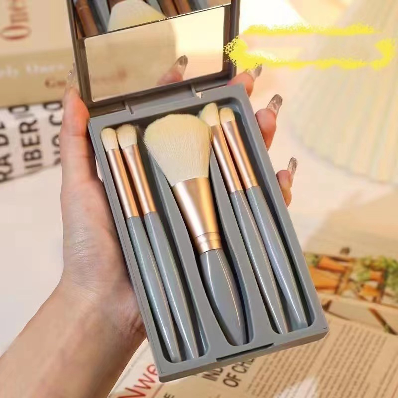 New Window Opening Mirror Box 5 Pack Portable Multi functional Makeup Brush