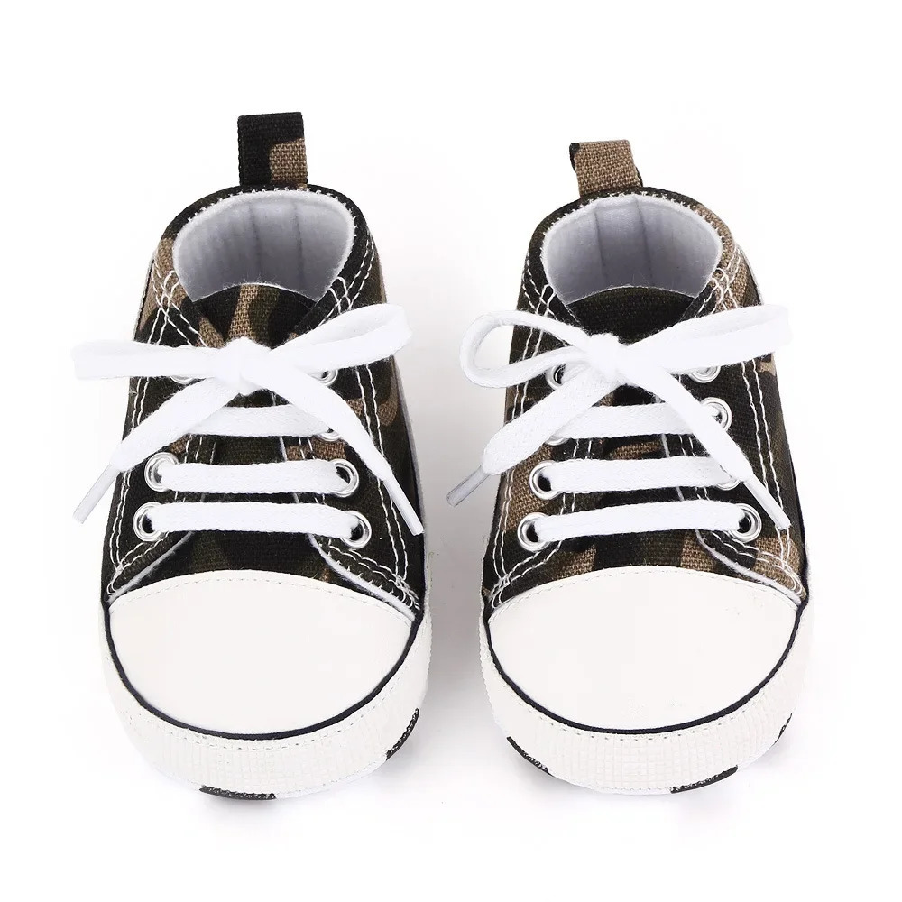 Baby Canvas Classic Sports Sneakers born Boys Girls Print Star First Walkers Shoes Infant Toddler Antislip 240313