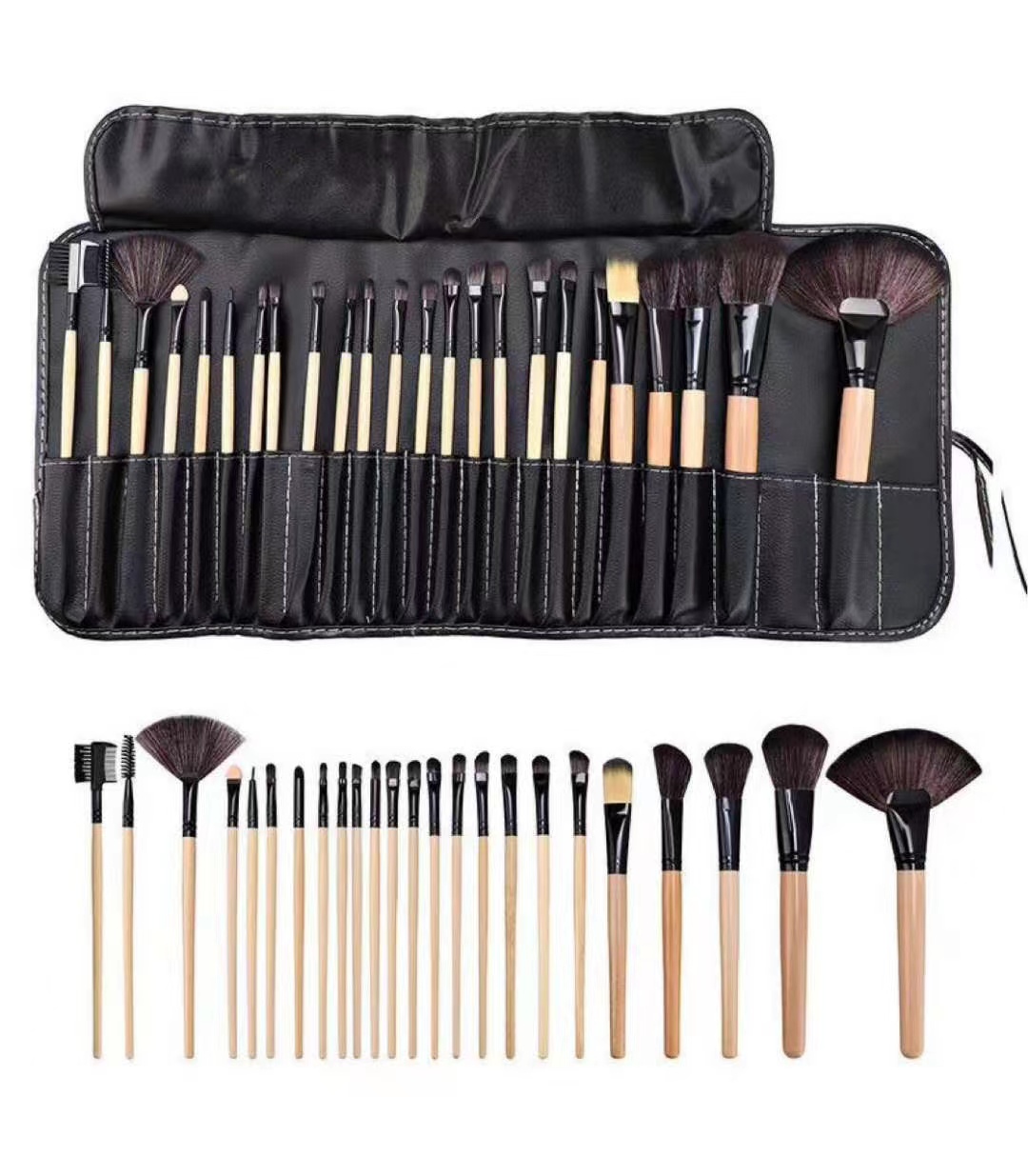 24 x makeup brush set makeup artist full set of eye shadow brush detail brush sponge brush eyebrow brush powder blusher brush highlight brush