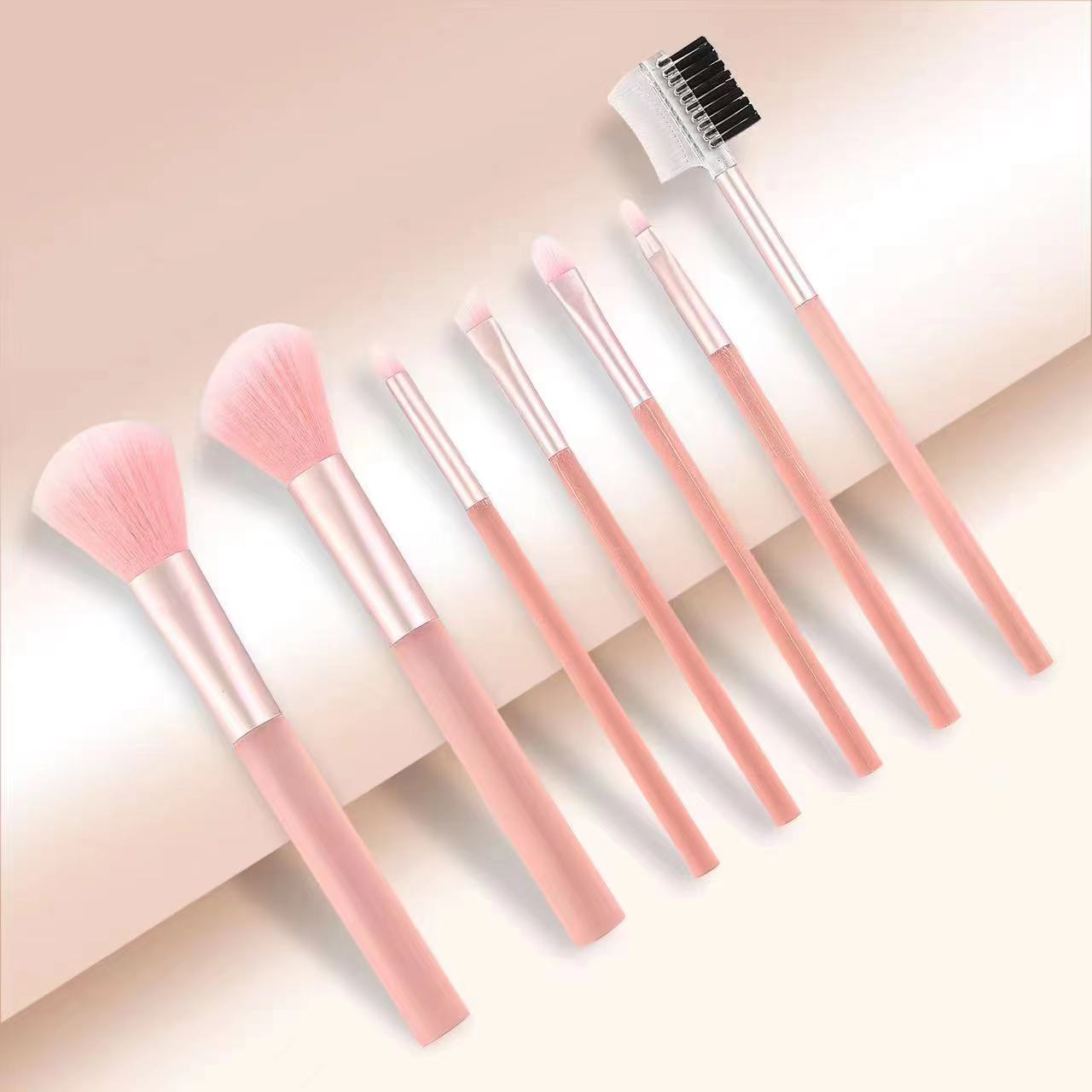 7 pieces of PVC box mini half sugar jelly makeup brush concealer brush high gloss brush portable beauty tools